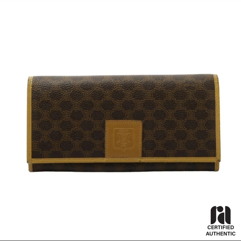 Celine Vintage Triomphe Continental Wallet/COA Included